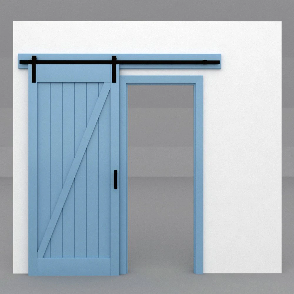 z-frame wood barn door 3D Model .c4d .max .obj .3ds .fbx .stl .blend 