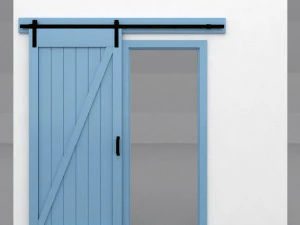 porta de celeiro de madeira com moldura em z Modelo 3D