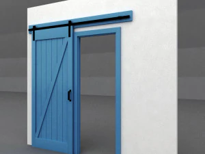 z-frame wood barn door 3D Model