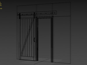 z-frame wood barn door 3Dモデル
