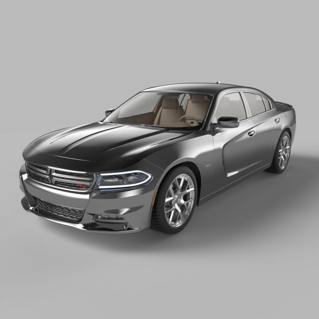 dodge charger 2015 3D Модель .c4d .max .obj .3ds .fbx .stl .blend 