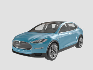 tesla x prototype 2012 3D Модель