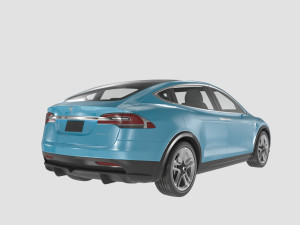 tesla x prototype 2012 3D Модель