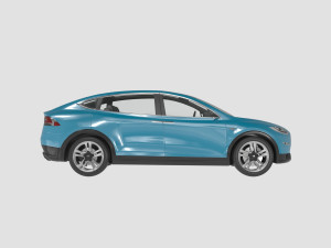 tesla x prototype 2012 3D Модель