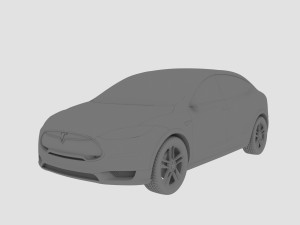 tesla x prototype 2012 3D Модель