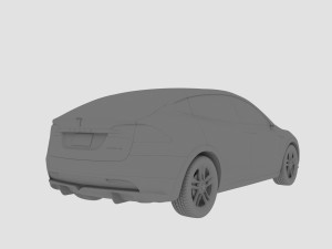 tesla x prototype 2012 3D Модель