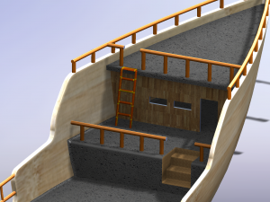 pirate ship scale model 3D Model