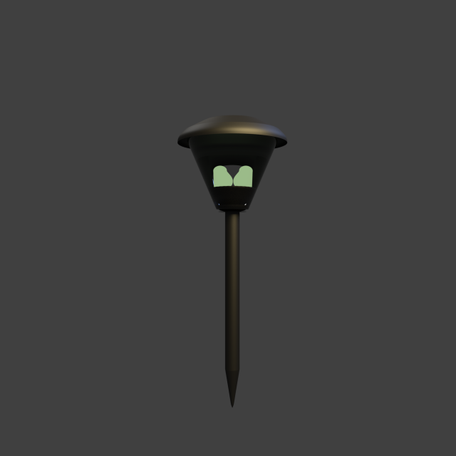 garden solar battery lamp 3D Model .c4d .max .obj .3ds .fbx .stl .blend 