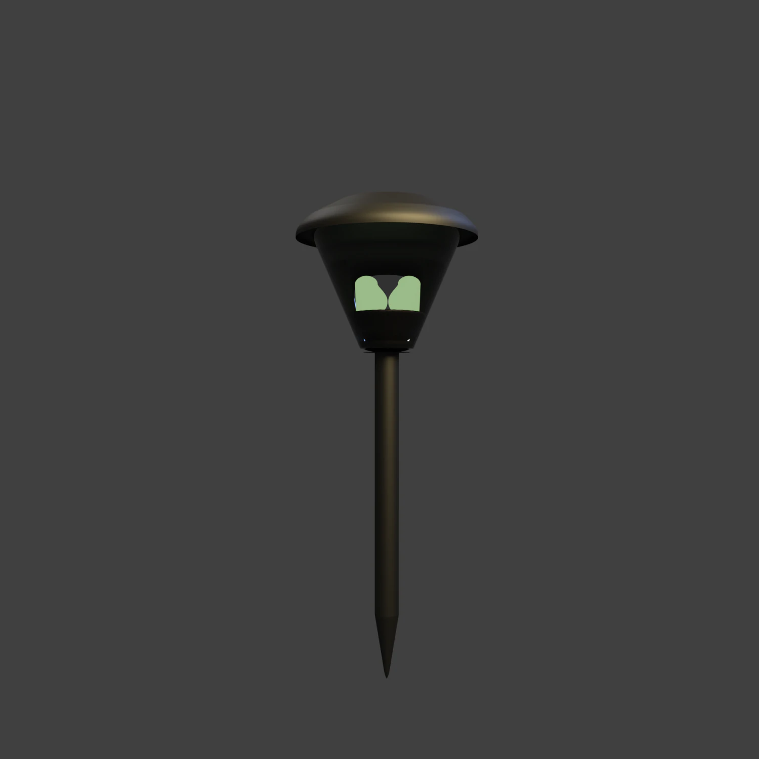 garden solar battery lamp 3D Model .c4d .max .obj .3ds .fbx .stl .blend 