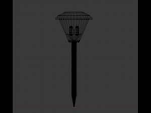 garden solar battery lamp 3D Model