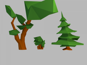 spruce shrub and tree 3D Model