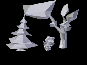 spruce shrub and tree 3D Model