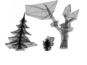 spruce shrub and tree 3D Model