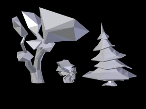 spruce shrub and tree 3D Model
