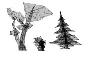 spruce shrub and tree 3D Model