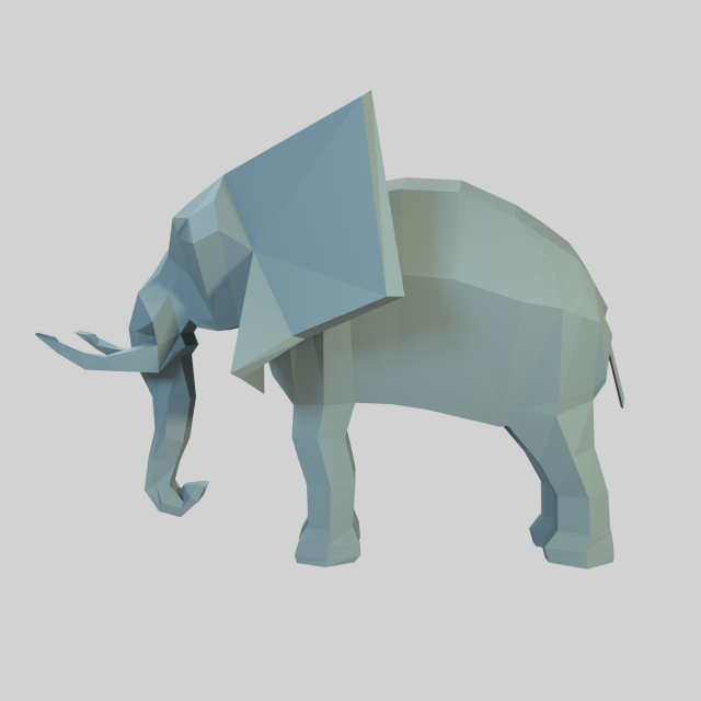 elephant low poly Modèle 3D .c4d .max .obj .3ds .fbx .stl .blend 