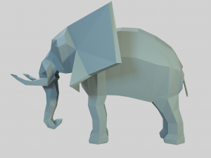elephant low poly 3D Модель