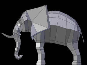 elephant low poly Modèle 3D