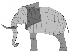 elephant low poly Modèle 3D
