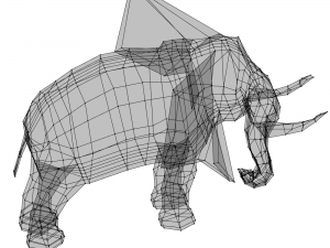 elephant low poly Modèle 3D