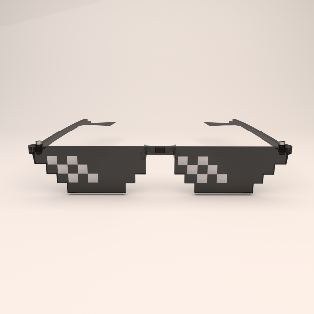 8 bit pixel thug life glasses 3D Модель .c4d .max .obj .3ds .fbx .stl .blend 