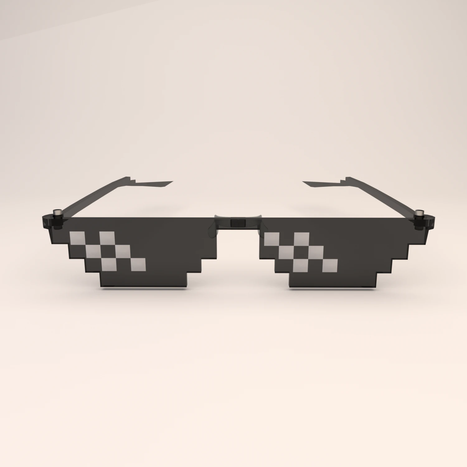 8 bit pixel thug life glasses 3D Model .c4d .max .obj .3ds .fbx .stl .blend 