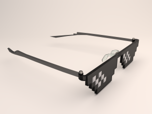 8 bit pixel thug life glasses 3D Модель