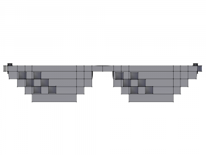 8 bit pixel thug life glasses 3D Модель