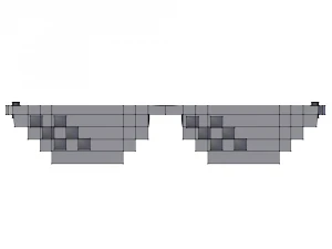 8 bit pixel thug life glasses 3D Model