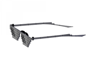 8 bit pixel thug life glasses 3D Модель