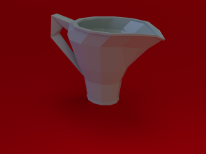 crockery set low poly Model 3D