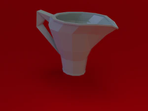 crockery set low poly 3D Model