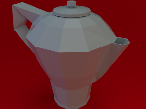 crockery set low poly Model 3D