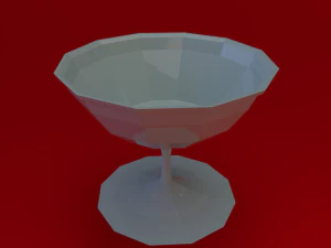 crockery set low poly 3D Model