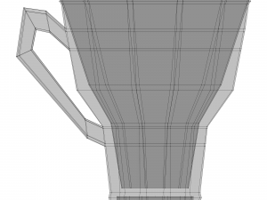 crockery set low poly Model 3D