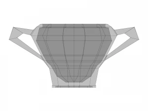crockery set low poly 3D Model