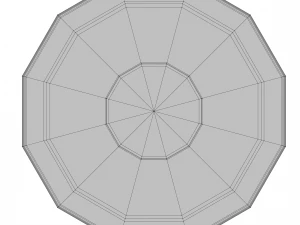 crockery set low poly 3D Model