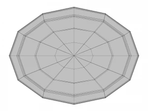 crockery set low poly 3D Model