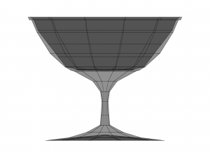 crockery set low poly Model 3D