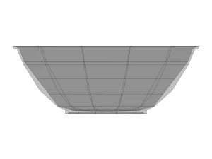 crockery set low poly 3D Model