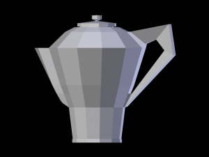 crockery set low poly Model 3D
