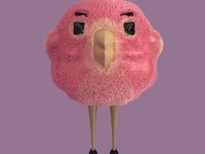 toy fur bird 3Dモデル