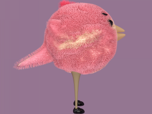 toy fur bird 3Dモデル