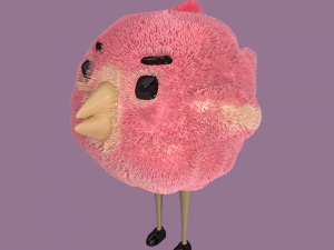 toy fur bird 3Dモデル