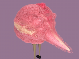 toy fur bird 3Dモデル