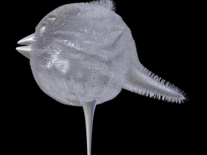 toy fur bird 3Dモデル
