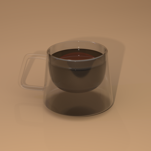 square double glass cup 3D Model .c4d .max .obj .3ds .fbx .stl .blend 