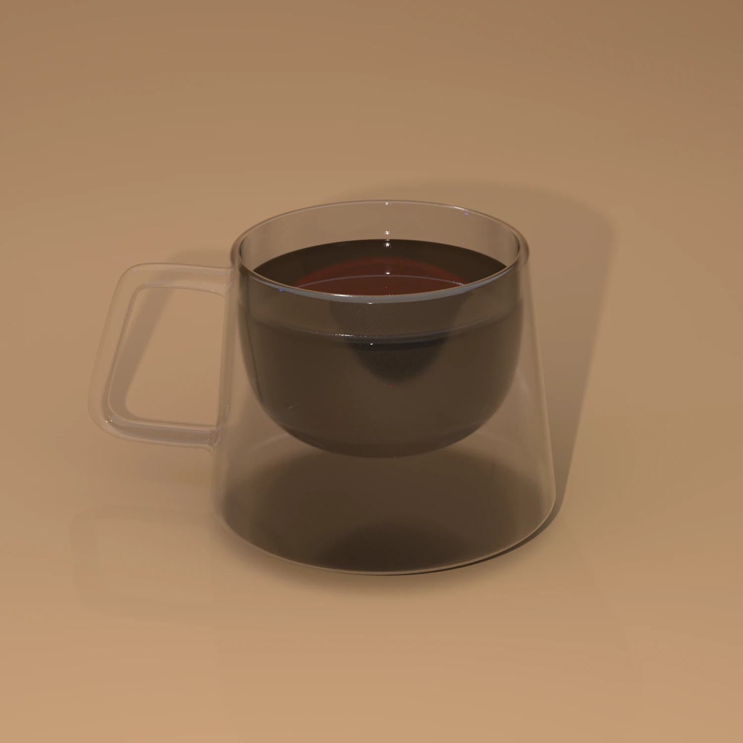 square double glass cup 3D Model .c4d .max .obj .3ds .fbx .stl .blend 