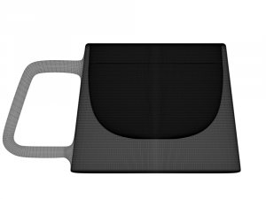 square double glass cup 3D Model