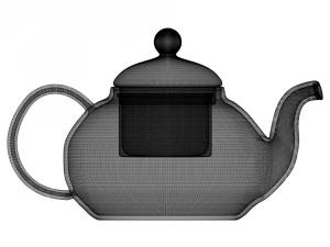 glass kettle with cap and teapot 3D Model